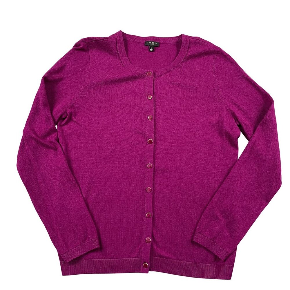Talbots Cardigan‎ Sweater Womens PS Cotton Cashmere Blend Petite